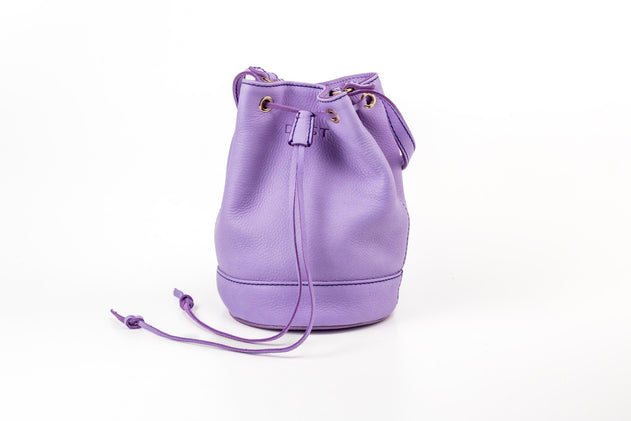 Leather Bucket Bag Chelsea Collection Lavender