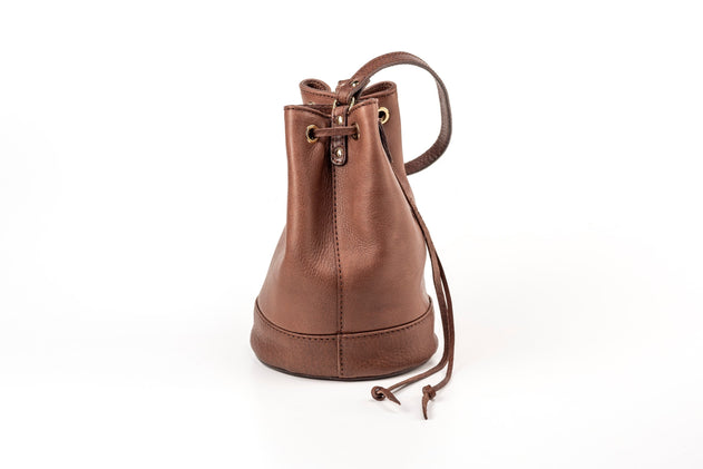 Chelsea Leren Bucket Tas Tobacco