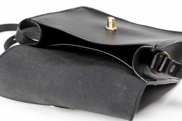 Santa Fe Leren Crossbodytas Zwart