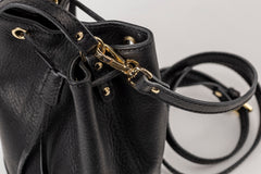 Leather Bucket Bag Chelsea Collection Black