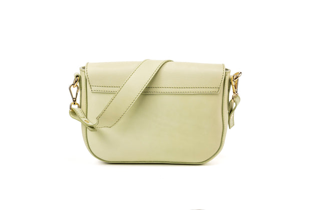 Leather Crossbody Broadway Collection Pistachio