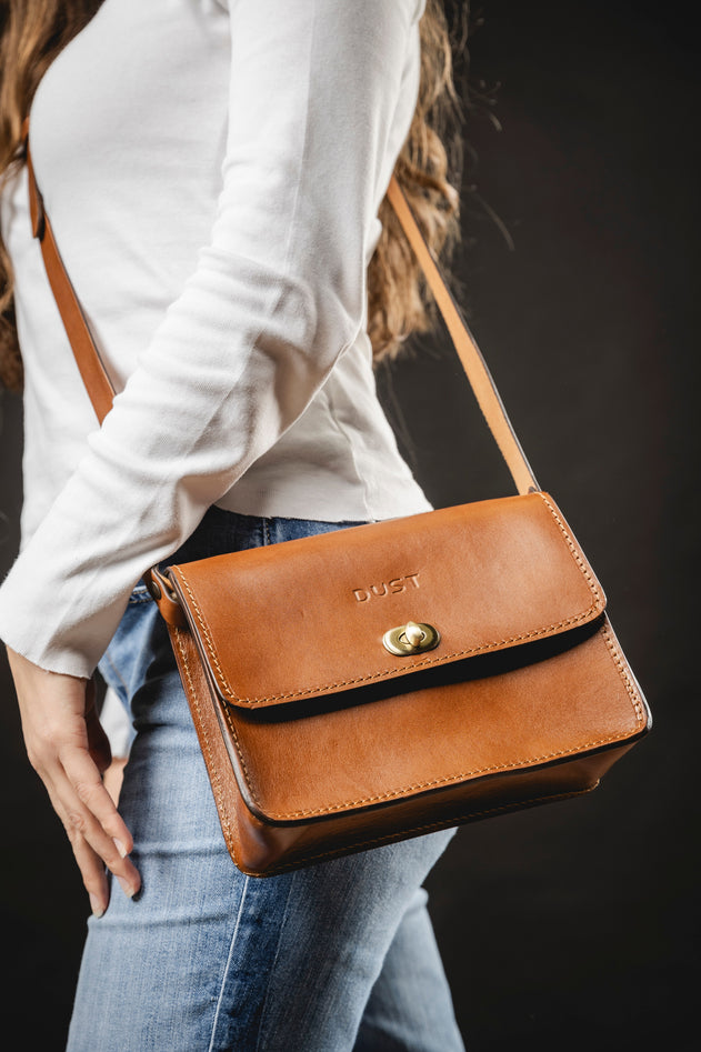 Santa Fe Leren Crossbodytas Bruin