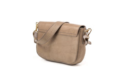 Leather Crossbody Broadway Collection Taupe