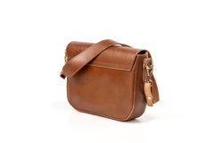 Leather Crossbody Broadway Collection Brown