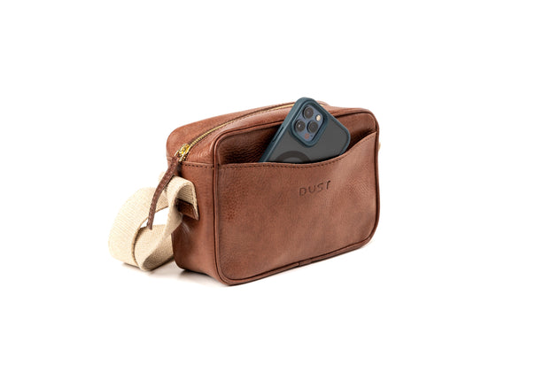 Sausalito Leren Crossbodytas Tobacco