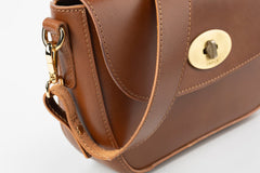 Leather Crossbody Broadway Collection Brown