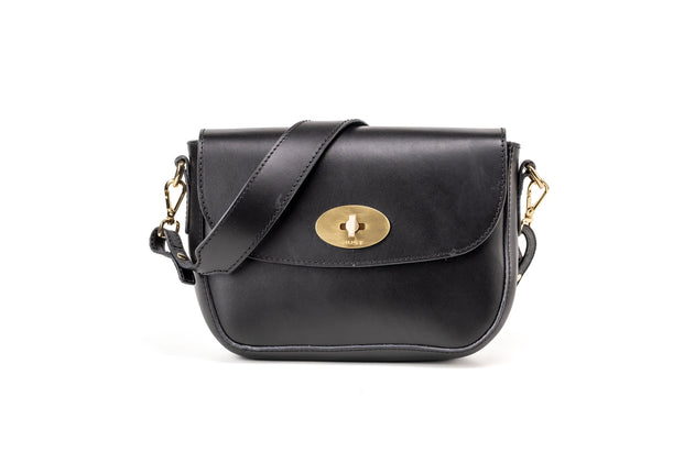 Leather Crossbody Broadway Collection Black