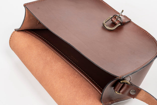 Princeton Leren Tas Donkerbruin