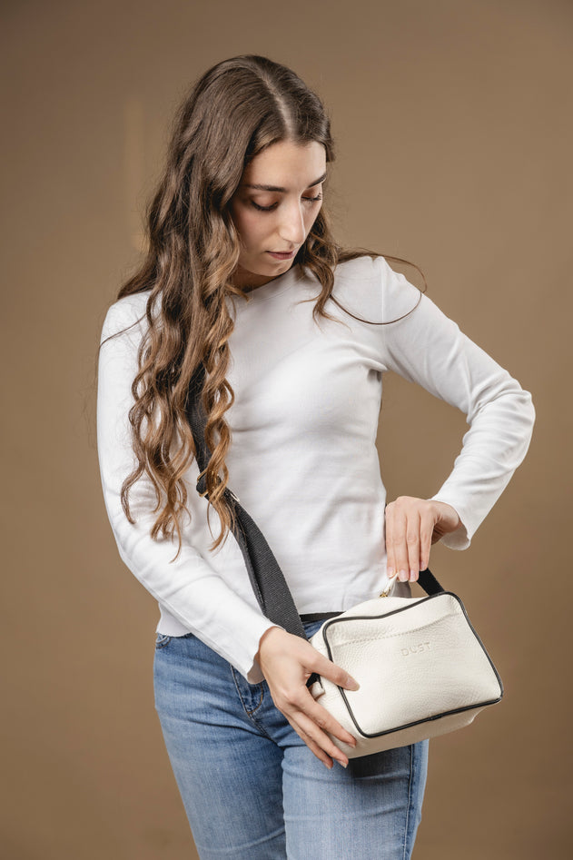 Leather Crossbody Sausalito Collection White