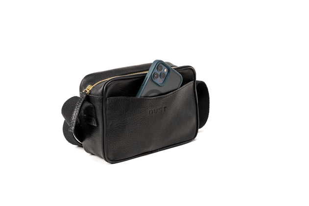 Sausalito Leren Crossbodytas Zwart