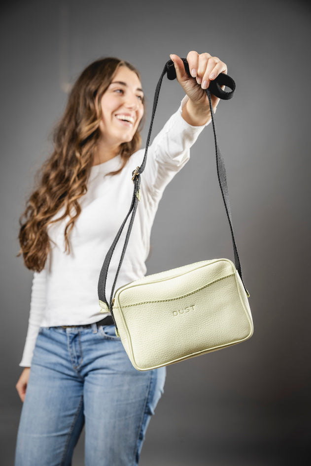 Sausalito Leren Crossbodytas Pistachio