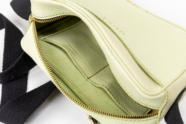 Sausalito Leren Crossbodytas Pistachio