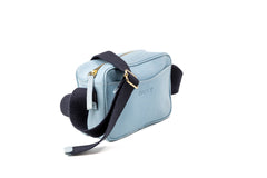 Leather Crossbody Sausalito Collection Light Blue