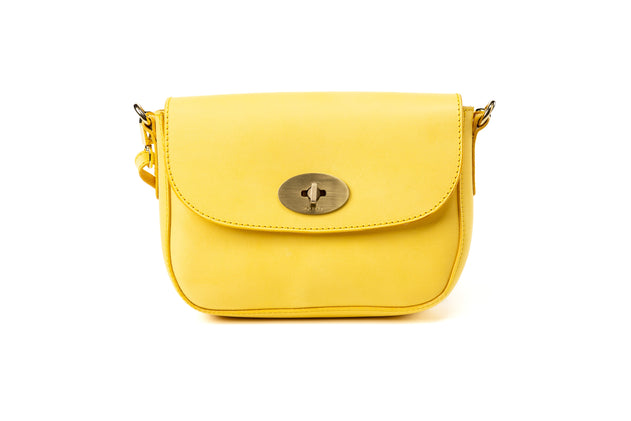 Leather Crossbody Broadway Collection Yellow