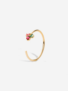 François Flower Ring Groen & Roze