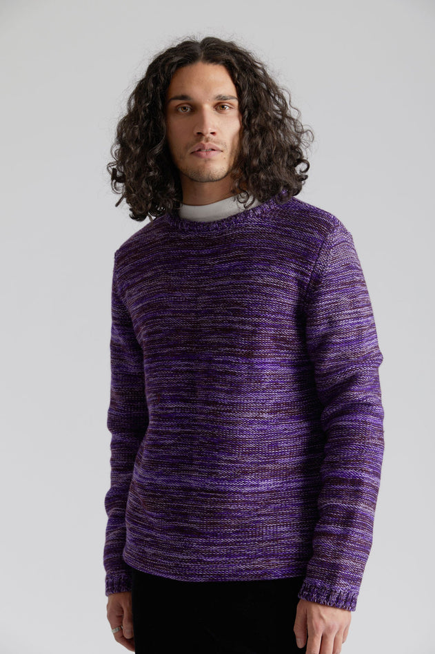 Glitch Merino Wool Jumper Lavender