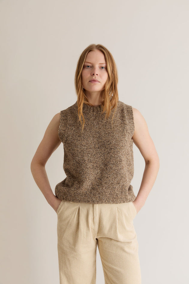 Gramps Merino Wool Vest Biscuit