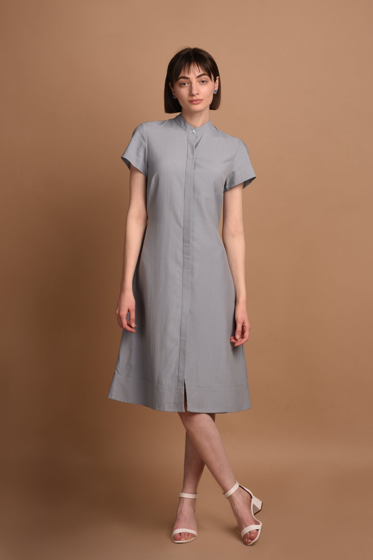 Melanie Dress Short Sleeves Light Blue