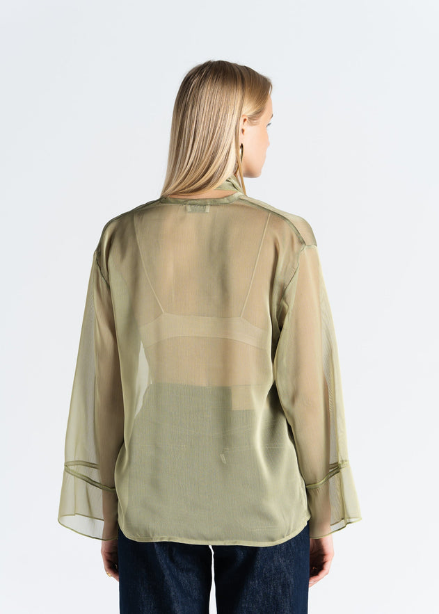Haze Sheer Blouse Groen