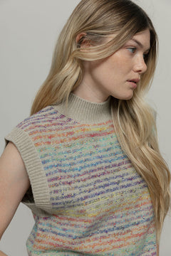 Iride Recycled Wool Vest Rainbow Day