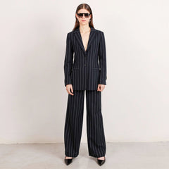 Paris Wide Leg Trousers Pinstripe