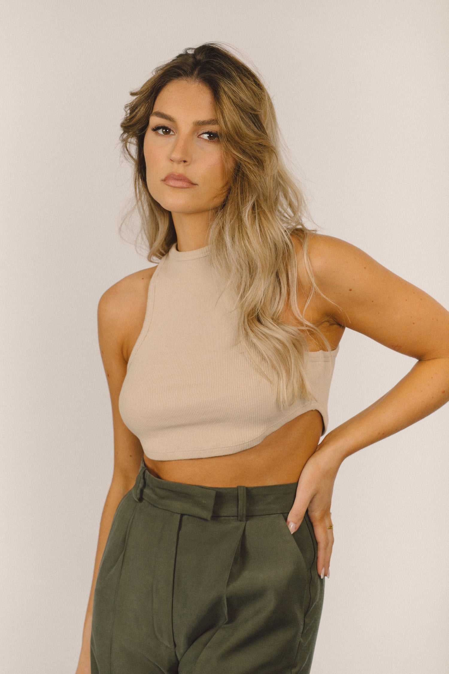 Guaja Rib Top Beige