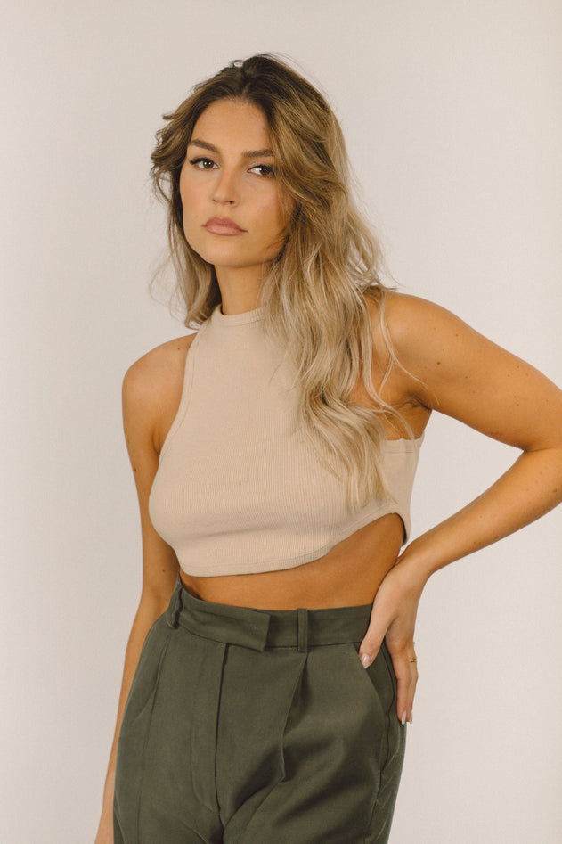 Guaja Rib Top Beige