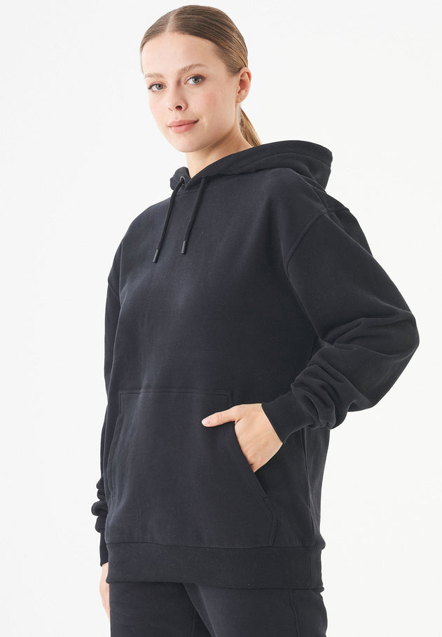 Halki Unisex Soft Touch Organic Cotton Hoodie Black