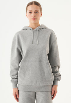 Halki Unisex Soft Touch Organic Cotton Hoodie Grey Melange