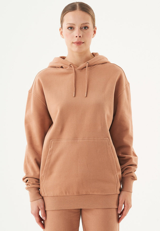 Halki Unisex Soft Touch Organic Cotton Hoodie Light Brown