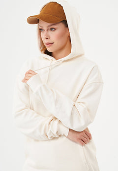 Halki Unisex Soft Touch Organic Cotton Hoodie Off White