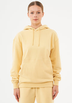 Halki Unisex Soft Touch Organic Cotton Hoodie Soft Yellow