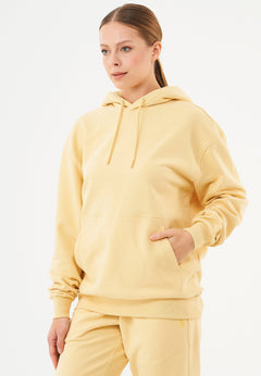 Halki Unisex Soft Touch Organic Cotton Hoodie Soft Yellow