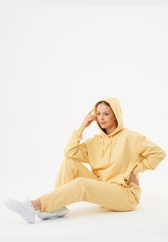 Halki Unisex Soft Touch Organic Cotton Hoodie Soft Yellow