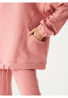 Hande Soft Touch Oversize Organic Cotton Hoodie Blush