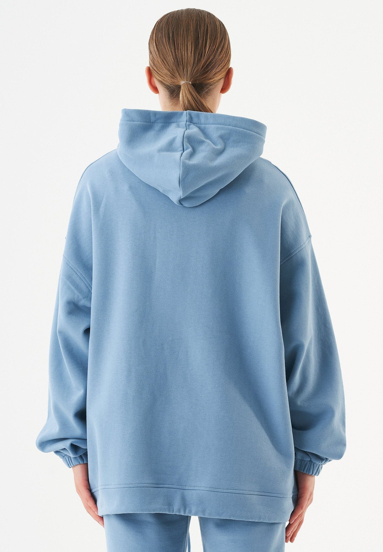 Hande Oversized Hoodie Staalblauw