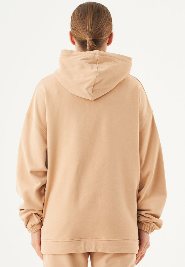 Hande Soft Touch Oversize Organic Cotton Hoodie Beige