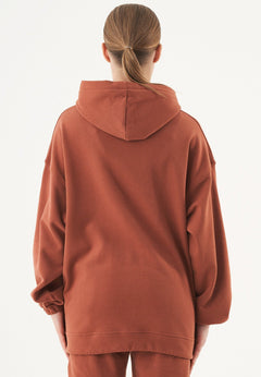 Hande Soft Touch Oversize Organic Cotton Hoodie Cinnamon