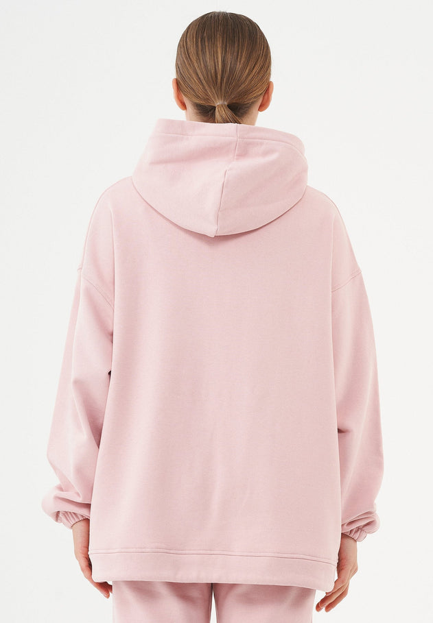 Hande Soft Touch Oversize Organic Cotton Hoodie Dusty Pink