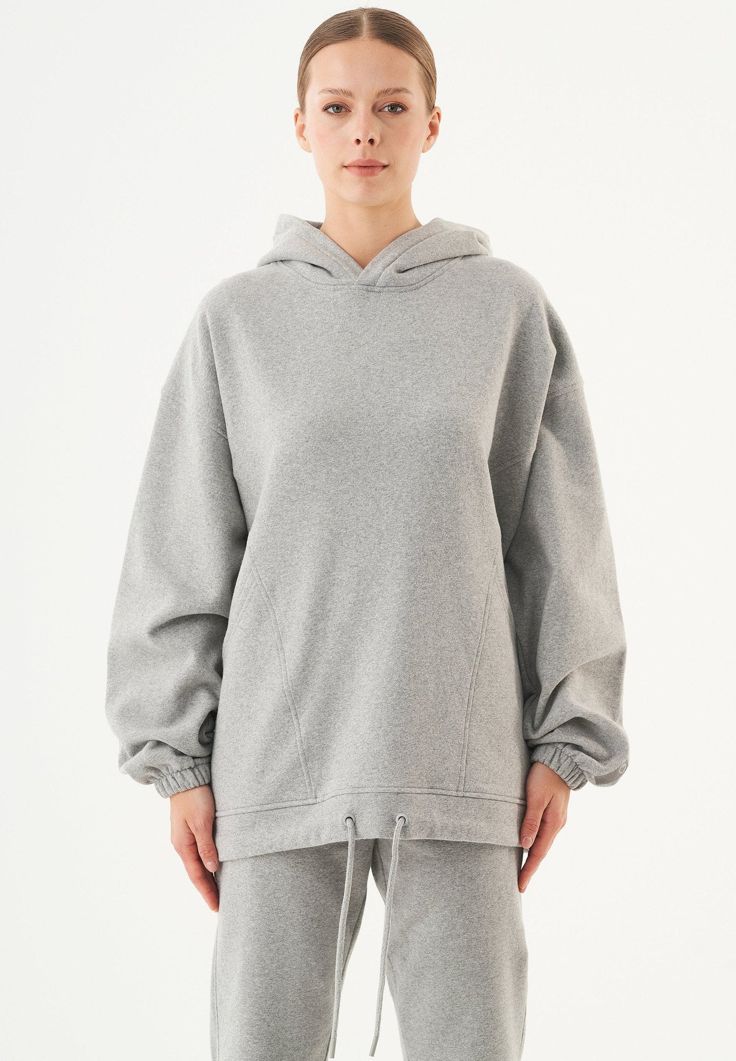 Hande Oversized Hoodie Grijs melange