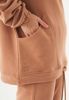 Hande Soft Touch Oversize Organic Cotton Hoodie Light Brown