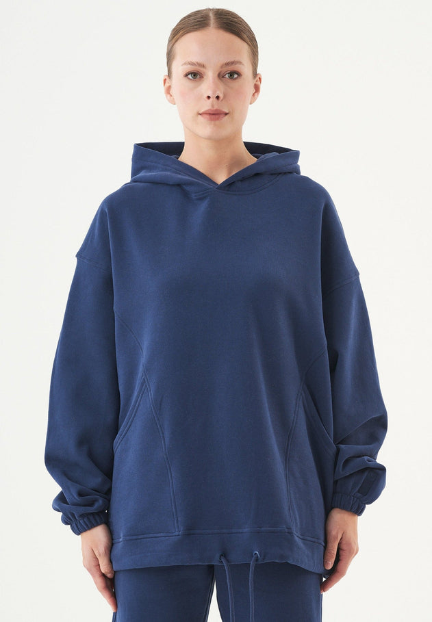 Hande Oversized Hoodie Marineblauw