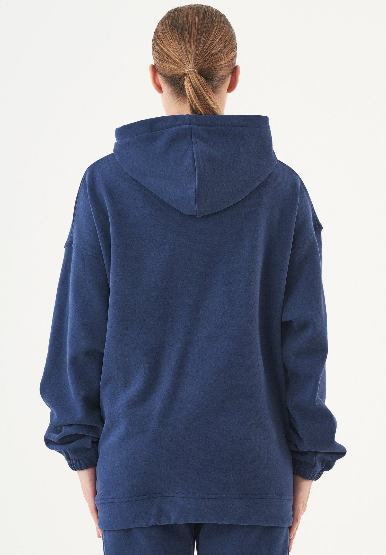 Hande Oversized Hoodie Marineblauw