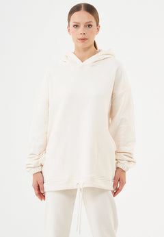 Hande Oversized Hoodie Gebroken wit