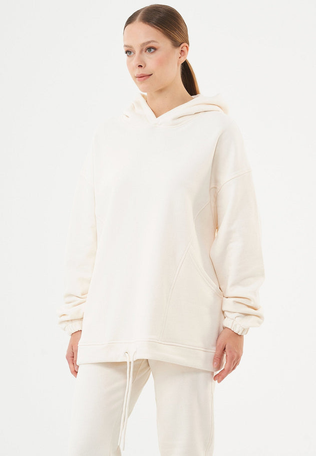 Hande Oversized Hoodie Gebroken wit