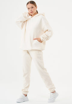 Hande Soft Touch Oversize Organic Cotton Hoodie Off White