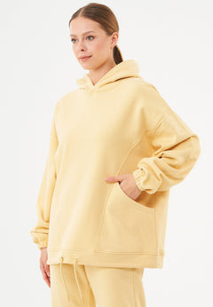 Hande Soft Touch Oversize Organic Cotton Hoodie Soft Yellow