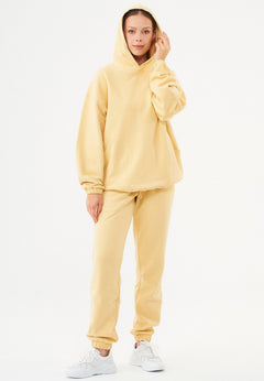 Hande Oversized Hoodie Zachtgeel