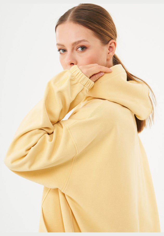 Hande Oversized Hoodie Zachtgeel