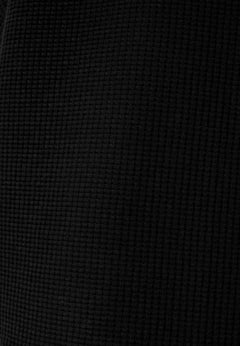 Hanna Waffle Hoodie Black